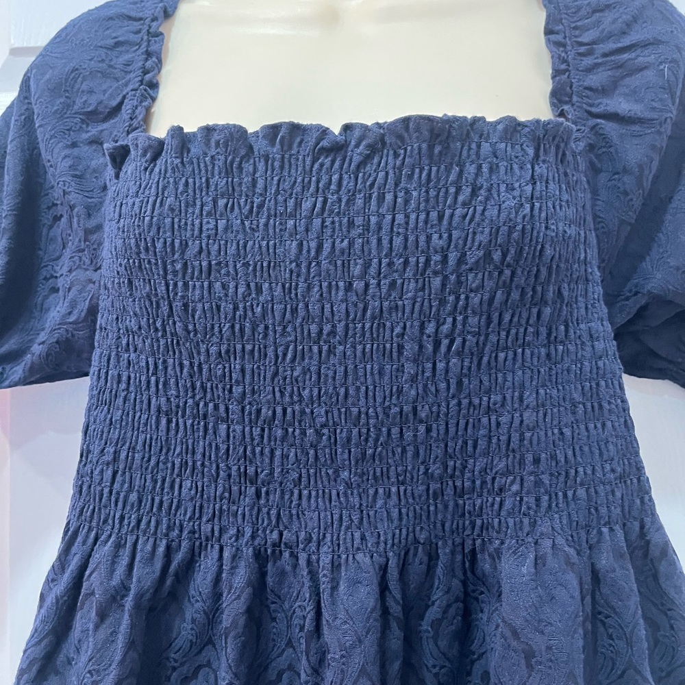 Hill House Nap Mini Dress in Athena in Navy Brocade-Limited Edition-Size M - EUC - Picture 6 of 12